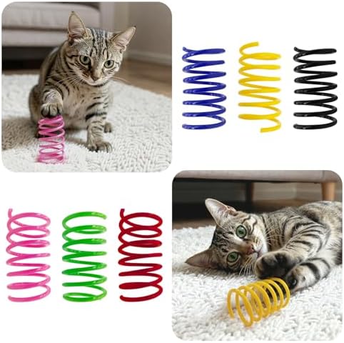 Cat Toys for Indoor Cats, 24 Pack Interactive Cat Spring Toys, 6Colors - Image 6