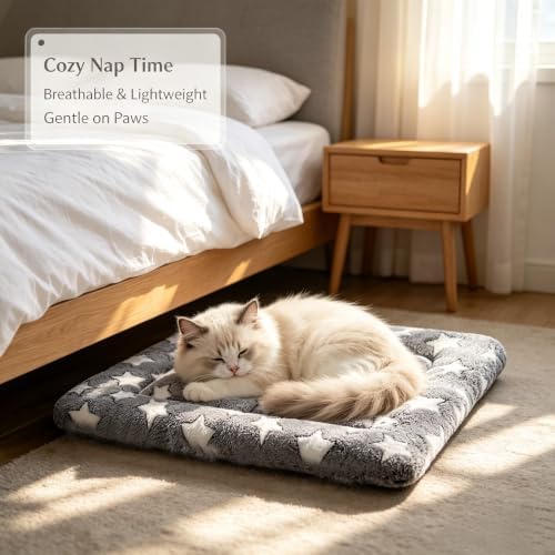 Dog Bed Mat, Reversible Crate Pads for Small/Medium/Large Dogs & Cats Sleeping, Portable & Soft, Dog Beds Crate Pad (Grey, XS(18"*14"*1.5")) - Image 5