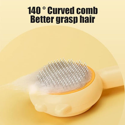 Magic Pet Comb, 2023 New Pet Hair Cleaner Brush, Cat Grooming Brush Long or Short Hair Cats Dogs Pet Massage Brushes, Self Cleaning Slicker Comb for Kitten Removes Tangles Loose Fur (2Pcs#B)