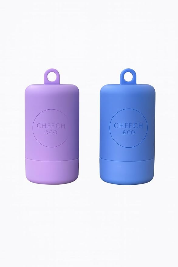 Cheech&Co Hands Free Dog Leash with Poop Bag Holder - for Walking, Hiking, Jogging & Running Small/Medium/Large Dogs (Adjustable 4.3–8.6 ft Light Blue)
