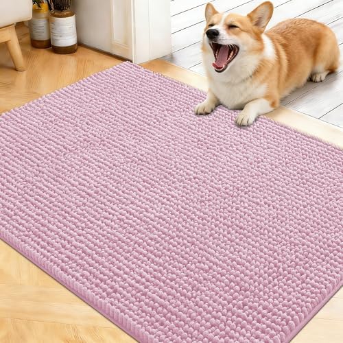 OLANLY Dog Door Mat for Muddy Paws 40x32, Extra Absorbent Chenille Mud Mat by OLANLY