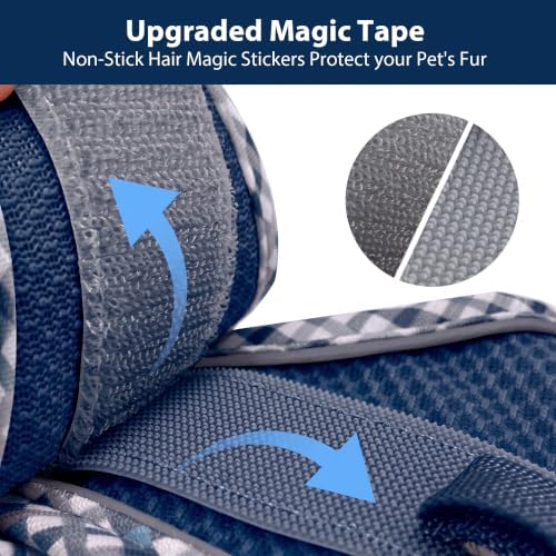 AIITLE XXS Dog Harness & Leash Set with Reflective Design, Navy-Blue, XXS - Image 2