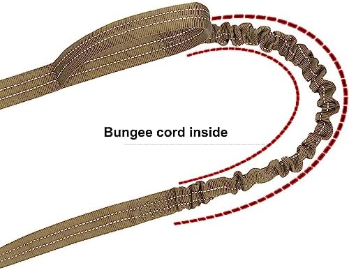 ICEFANG Tactical Dog Leash with Quick-Release Metal Clasp,Bungee-Dog Lead - Image 5