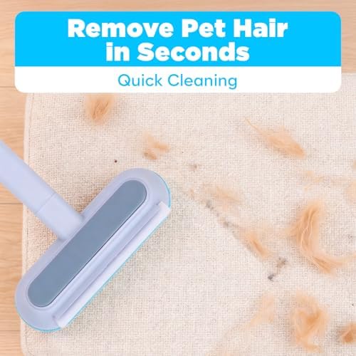 Pet Hair Removal Tool, Reusable Pet Hair Remover for Furniture, Couch, Carpet & Bedding, 17.3" Handle, Wide 7.3" Head, Mini Detail Brush, Easy Clean - Image 2