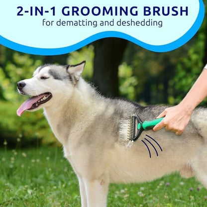 Pat Your Pet Deshedding Brush & Metal Comb Grooming Combo for Cats & Dogs - Image 3