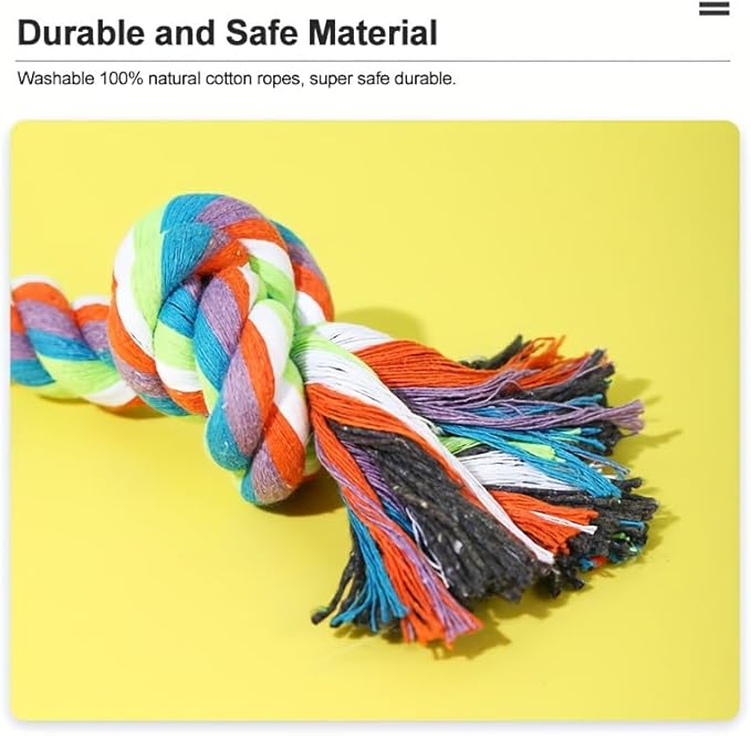 Puppy Rope Toys for Small Dogs - Puppy Teething Toys - Knots Dog Toy for Smart Newborn Pet and High Active Puppies - Doggy Mini Dental Pack of 2