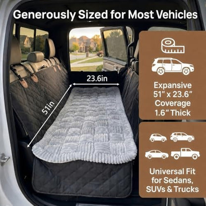 RYNVALE 51"x 23.6" Thickened Dog Bed Mat for Car Back Seat with Laundry Bag - Image 4