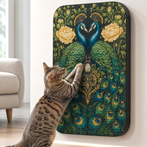 Cat Wall Scratcher, Art Cat Scratching Board for Indoor Cats by LESISSMER