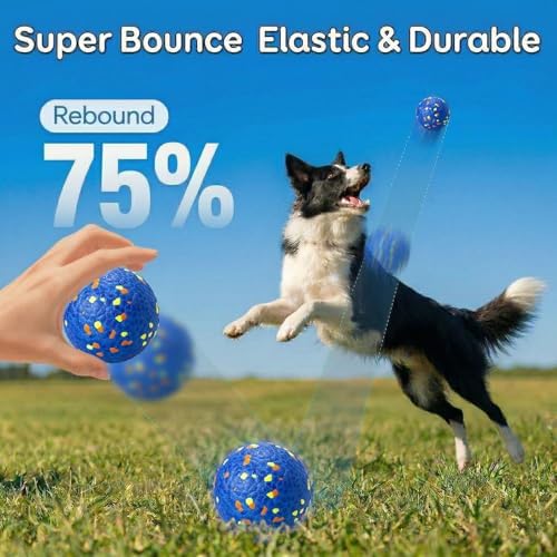 Dog Ball Toys Dog Tennis Ball for Aggressive Chewers Indestructible Bouncy Lightweight Water Toy Fetch Ball for Large Medium and Small Dog - Image 5