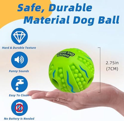 Spiky Interactive Dog Toys Ball, Wave, XS, 2.75 in (7 cm) - Image 4