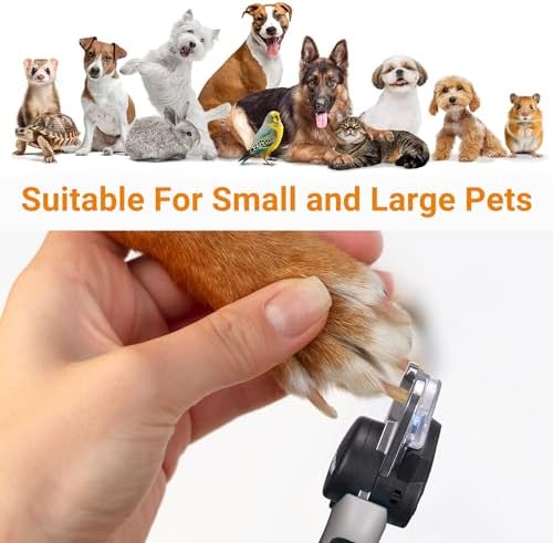 Dog Nail Clipper with Light, Illuminates Nail Clipper Kit or Bloodline for Safe, Easy Trimmers, Extra Sharp for Thick Nails, Quick Sensor, Avoid Over Cutting Toenail, for Cats & Dogs - Image 6