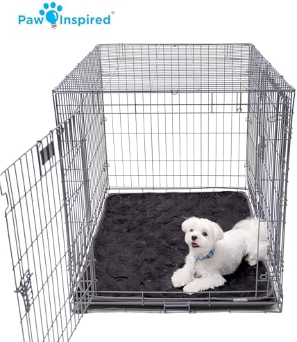 Paw Inspired Washable Padded Crate Mats for Dogs, Beige, 41x28 Inch - Image 6