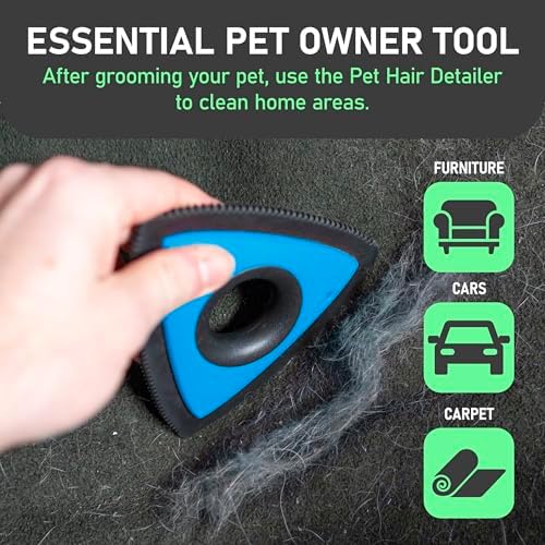 Maxpower Planet Pet Grooming Rake and Mini Pet Hair Remover Tool, Undercoat Rake for Dogs & Hair Remover for Car Carpet, Cat Fur Removal and Double-Sided Deshedding Dematting Tool for Dogs and Cats - Image 6