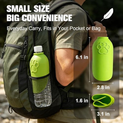 2pcs Portable Dog Water Bottle Attachment, Pet Water Bowl for Walks - Image 7