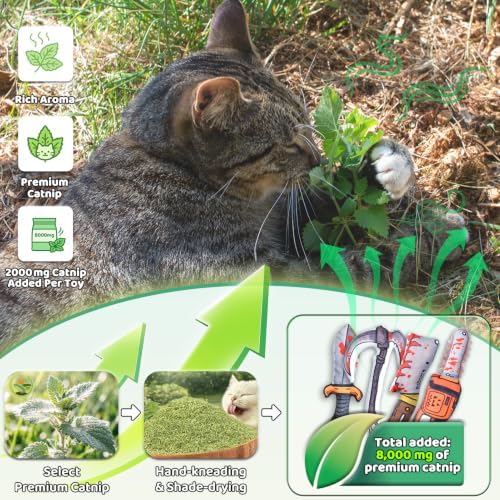 4PCS Catnip Cat Kicker Toys [8000mg Premium Catnip] 7.87 Inches - Image 3