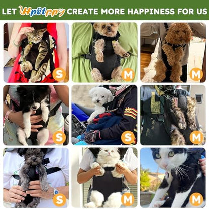 Pet Carrier Backpack, Hands-Free Adjustable Dog Front Carrier Legs Out & Easy-Fit Dog Backpack Carrier for Hiking Camping Traveling Cycling for Small Dogs and Rabbits (Medium, Black) - Image 3
