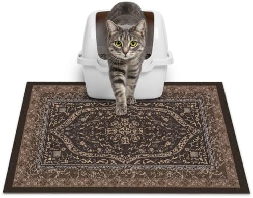 Glittme Cat Litter Mat, 24"x15" Non-Slip Washable Trapping Mat for Cats by Glittme