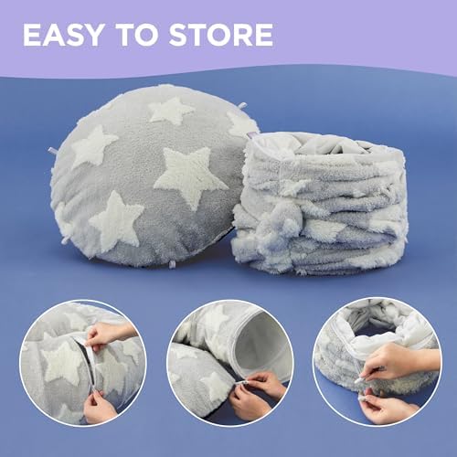 Lesure Donut Cute Jacquard Cat Tunnel Bed Kitten Toys for Puppy Bunny - Image 4
