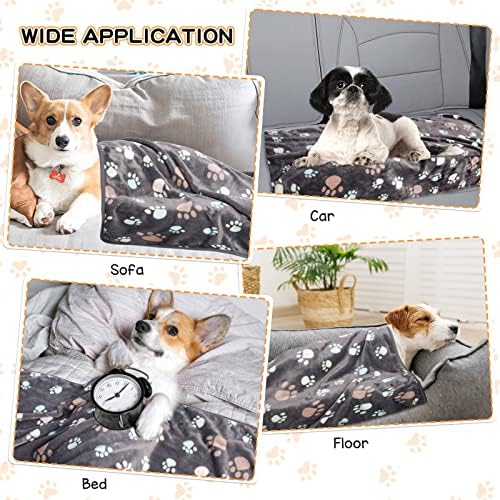 Rezutan Blanket for Large Dogs & Cats Soft Reversible Cute Paw 40"x31" - Image 3