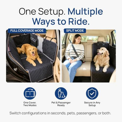 evori Dog Guard, Waterproof Dog Car Seat Cover with Mesh Barrier, Hammock - Image 6