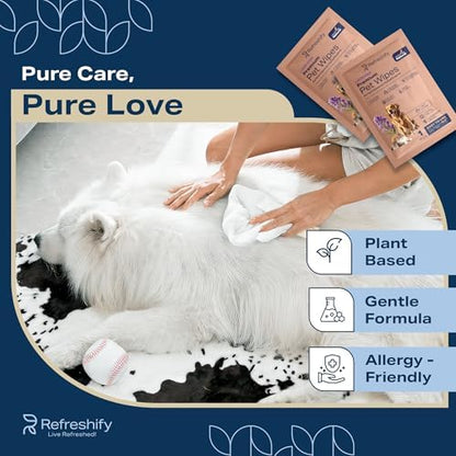 Dog Wipes for Paws and Butt (400 Ct) Plant Based Pet Wipes for Dogs & Cats - Image 6