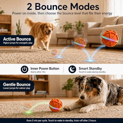 Interactive Dog Ball, Motion-Activated Rolling & Bouncing for Dogs - Image 2