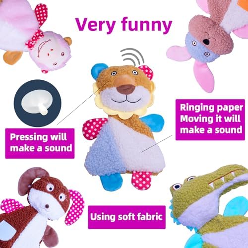 Big 5 Pack Dog Squeaky Toy for Keep Them Busy,Multipack Stuffed Crinkle Puppy Dog Toys Bundle,Chewing Dog Toys for Teething,Suitable for Small,Medium,and Large Dogs Breed - Image 3