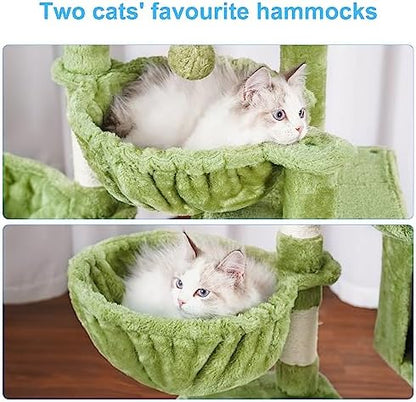 Hey-brother Cat Tree Tower with Large Bed, Hammocks, Scratcher, MPJ006SGR - Image 5