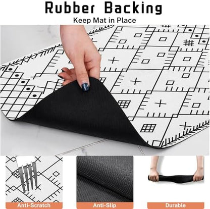 Absorbent Pet Dog Bowl Mat for Food and Water, Pet Cat Food Feeding Mat with Non Slip Rubber Backing, Dog Food Mats for Floors Waterproof, 17"x30" - Image 4