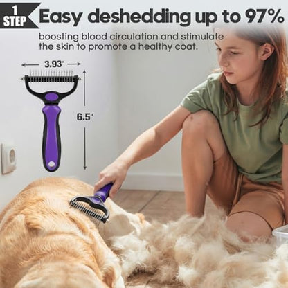 Bonteck Dog Slicker Brush for Dogs Grooming Kit 5PCS Long Haired Doodles - Image 4