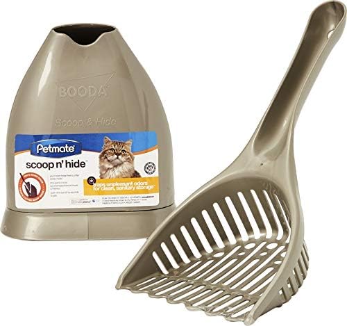 Petmate Scoop N' Hide Cat Litter Scoop with Discreet Holder, Brushed Nickel - Image 3
