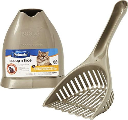 Petmate Scoop N' Hide Cat Litter Scoop with Discreet Holder, Brushed Nickel - Image 3