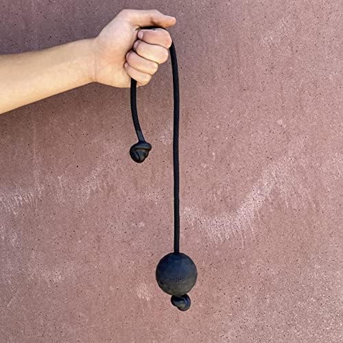 K9 Ops Dog Ball on a Rope Moki Tug Toy - Solid Rubber Fetch Training Reward - Large Dogs Tugs Durable Aggressive Chewers (Coal Black, MD/LG) - Image 4