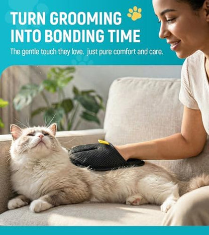 Pet Hair Removal Glove for Dogs & Cats - Upgraded Reusable Electrostatic Pet Hair Glove, Pet Hair Remover Tool for Laundry, Couch, Carpet & Car Seat, Gentle Grooming Mitt - Image 5