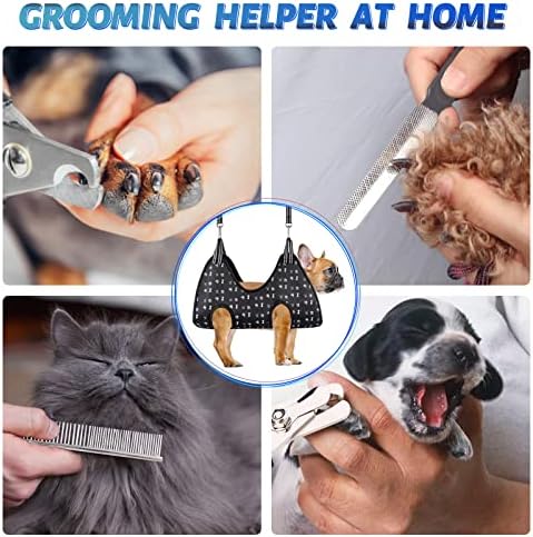 ATESON Pet Dog Grooming Hammock Harness for Nail Trimming (S 30lb), Dog Sling for Cutting Nail, Dog Hanging Holder Hanger for Clipping Nail with Nail Clippers, Nail File, Pet Comb - Image 6