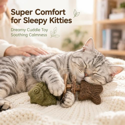 Silvervine Cat Toy Catnip Chew Stick for Indoor Kitten Teething Cleaning Dental Care Natural Comfort Adult Gatos Set to Play Alone Blend Fishing Aesthetic Fish Bone Shape - Image 4