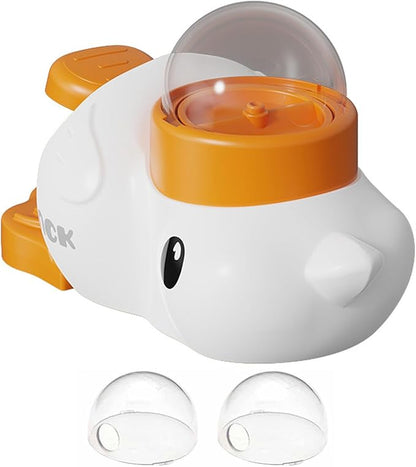 2-in-1 Interactive Dog Puzzle Toy & Slow Feeder – Fun Treat Dispenser for Small & Medium Dogs, Anti-Gulping Duck-Shaped Design, Reduces Bloating & Boredom, No Battery Required (White-A)
