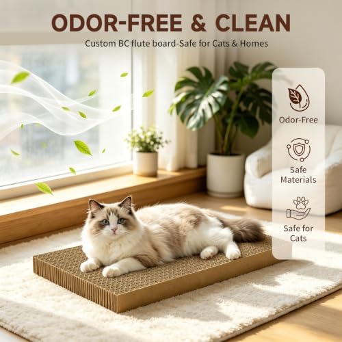 Large Cat Scratcher 5-Pack, Reversible Scratching Pad - Image 4