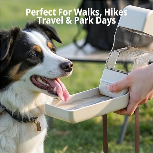 Dog Water Bottle, Portable Leakproof Water Bowl for Dogs, Foldable Dog Water Dispenser with Poop Bag Dispenser for Puppy Outdoor Walking, Hiking, Travel, 10.15oz - Image 2