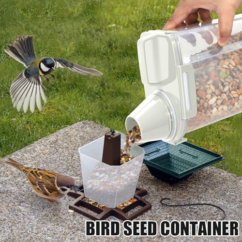 2 Pack 3 Lbs Pet Dog Cat Bird Seed Food Storage Containers for Travel Beige - Image 6