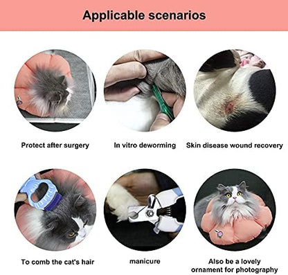 HiDREAM Cat Cone Collar,Cute Waterproof Elizabethan e Collar for Cats,Anti-Bite Lick Wound Healing Safety Cat Recovery Collar,All-Season Style - Image 4