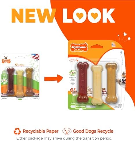 Nylabone Flexi Chew Original Bone Dog Chew Toys, X-Small, 3 Count - Image 2