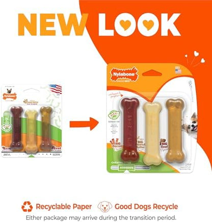 Nylabone Flexi Chew Original Bone Dog Chew Toys, X-Small, 3 Count - Image 2