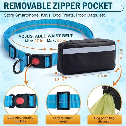 Hands Free Dog Leash with Waist Belt and Bungee for Walking - Image 5