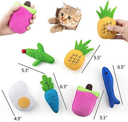 AWOOF Catnip Toys for Indoor Cats, 6 Pack Cat Chew Toys Plush Interactive Cat Kicker Toy for Indoor Kitten Exercise for All Breeds - Image 6