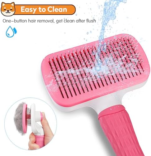 Dog & Cat Brush, Self Cleaning Slicker Brush for Pets Shedding - Image 5