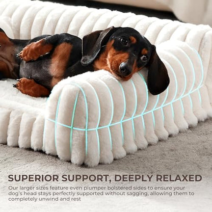 Orthopedic Dog Bed Medium 30x20x8.5” Washable Cover Cream - Image 4