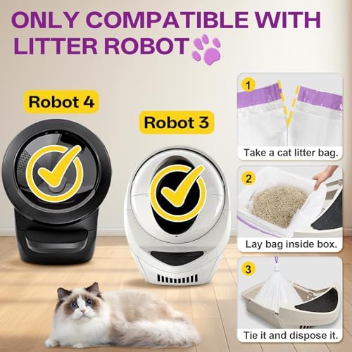 120PCS Automatic Cat Litter Box Waste Bags Compatible with Litter Robot 4/3 - Image 2