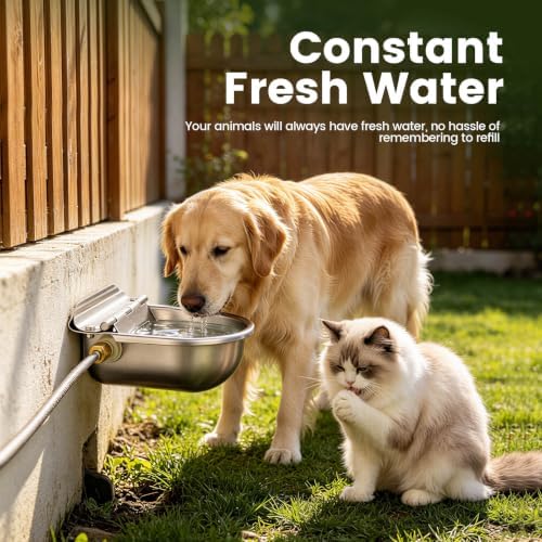 Automatic Dog Water Bowl Dispenser 304 Stainless Steel Dog Waterer - Image 7