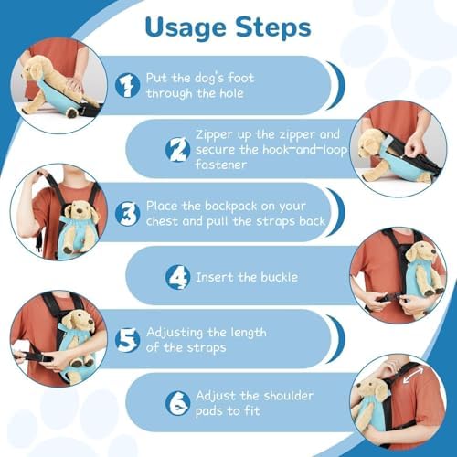 YUDODO Pet Dog Carrier Backpack Adjustable Front Carrier for Small Dog Cat - Image 3
